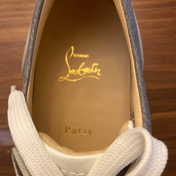 Christian Louboutin Grey Mens Red Bottom Shoes - Picture 3 of 3